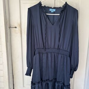 CeCe Navy Long Sleeve Dress